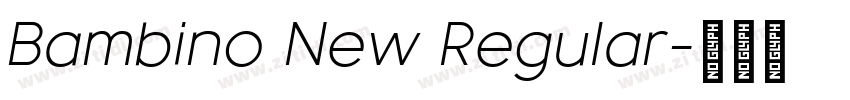 Bambino New Regular字体转换